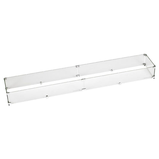 Linear Glass Flame Guard For Linear Drop-In Fire Pit Pan