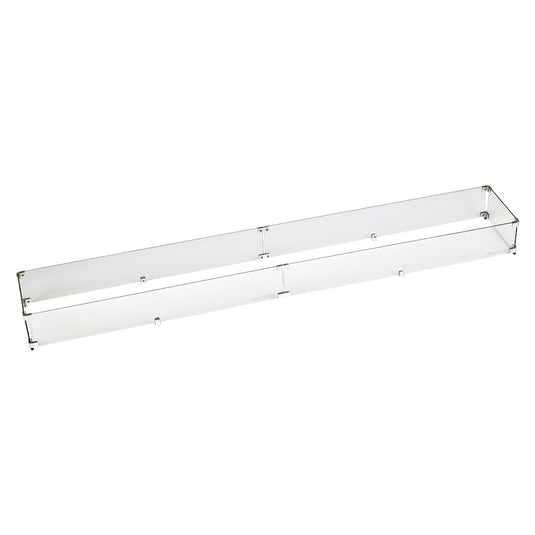 Linear Glass Flame Guard For Linear Drop-In Fire Pit Pan