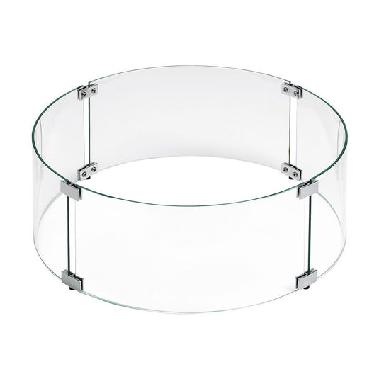 Round Glass Flame Guard for  Round Drop-In Fire Pit Pan