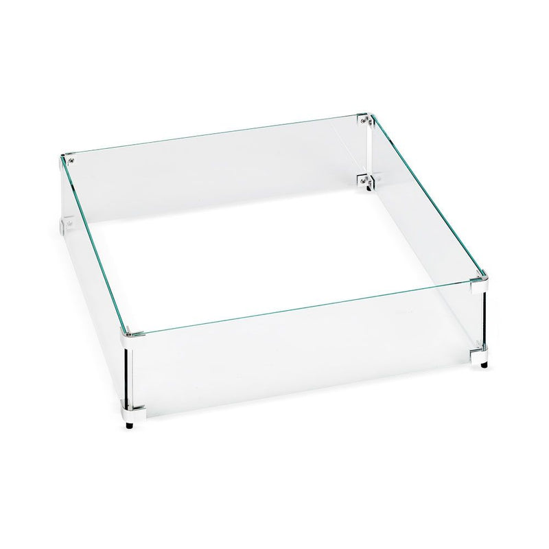 Load image into Gallery viewer, Square Glass Flame Guard for Square Drop-In Fire Pit Pan
