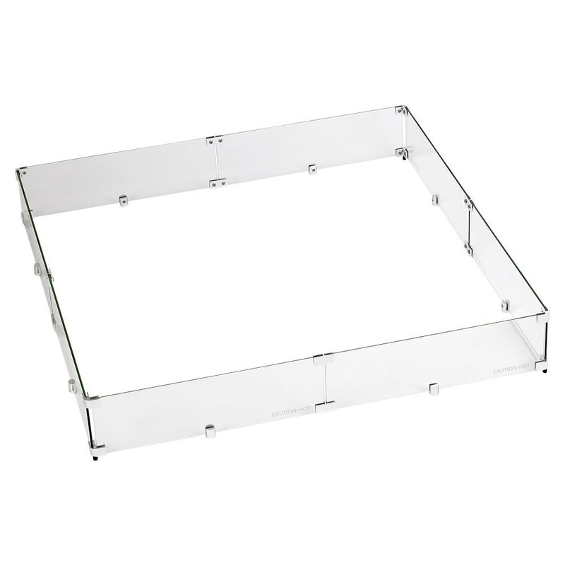 Load image into Gallery viewer, Square Glass Flame Guard for Square Drop-In Fire Pit Pan
