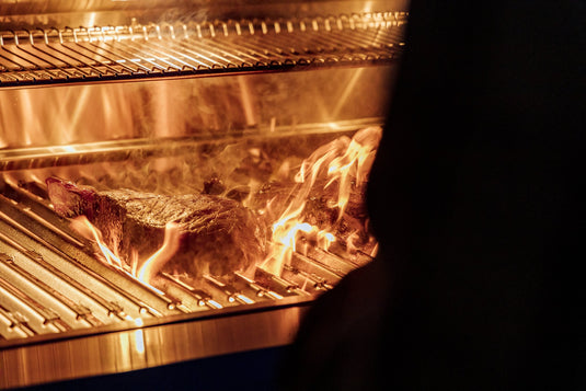 American Made Grills - Encore - Hybrid - Includes: Grill Cover, Drop-In Sear Burner, Rotisserie, Griddle Plate, Starter Kit, Care Kit