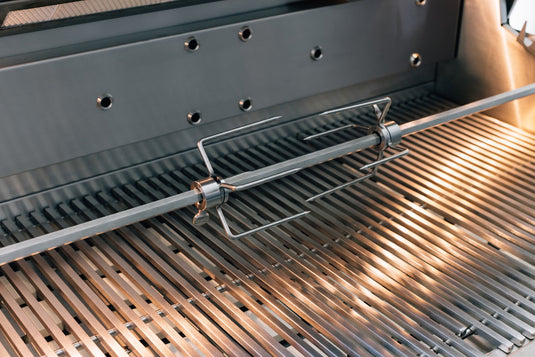 Quest Grill - Includes Grill Cover, Rotisserie, Rib Rack, Smoker Box & Griddle Plate