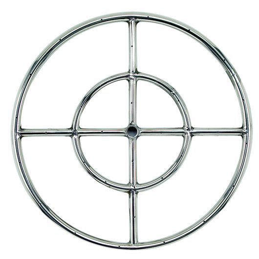 Double-Ring Stainless Steel Burner with a 1/2