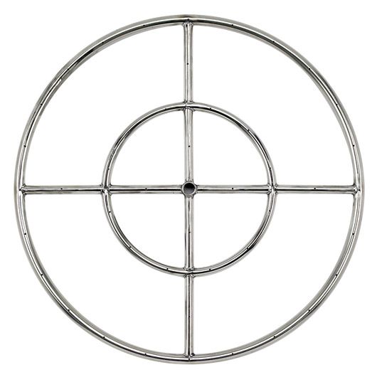 Load image into Gallery viewer, Double-Ring Stainless Steel Burner with a 1/2&quot; Inlet
