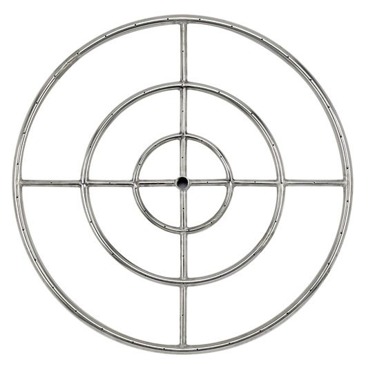 Triple-Ring Stainless Steel Burner with a 3/4