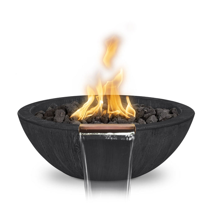 Sedon Fire Water Bowl Gfrc Wood Grain