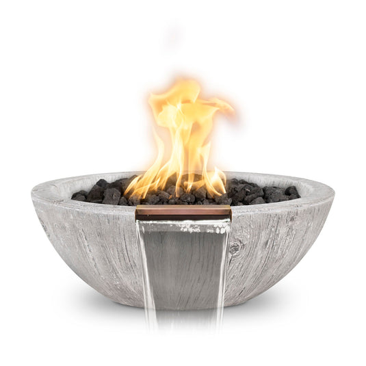 Sedon Fire Water Bowl Gfrc Wood Grain