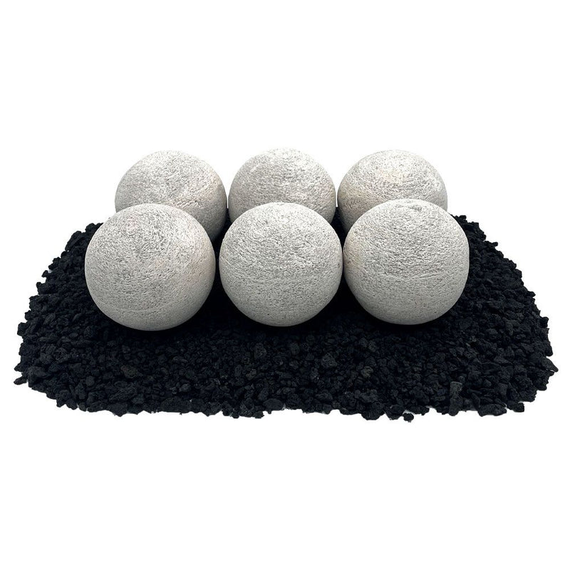 Load image into Gallery viewer, 4&quot; Lite Stone Fire Balls - Set of 6
