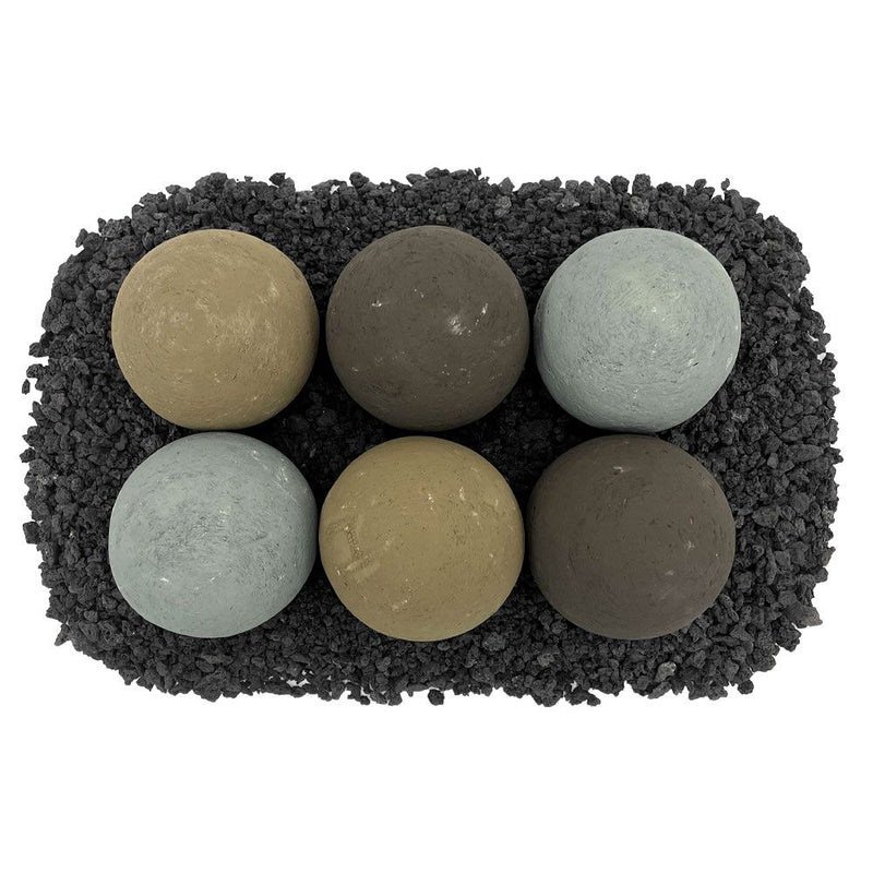 Load image into Gallery viewer, 4&quot; Lite Stone Fire Balls - Set of 6
