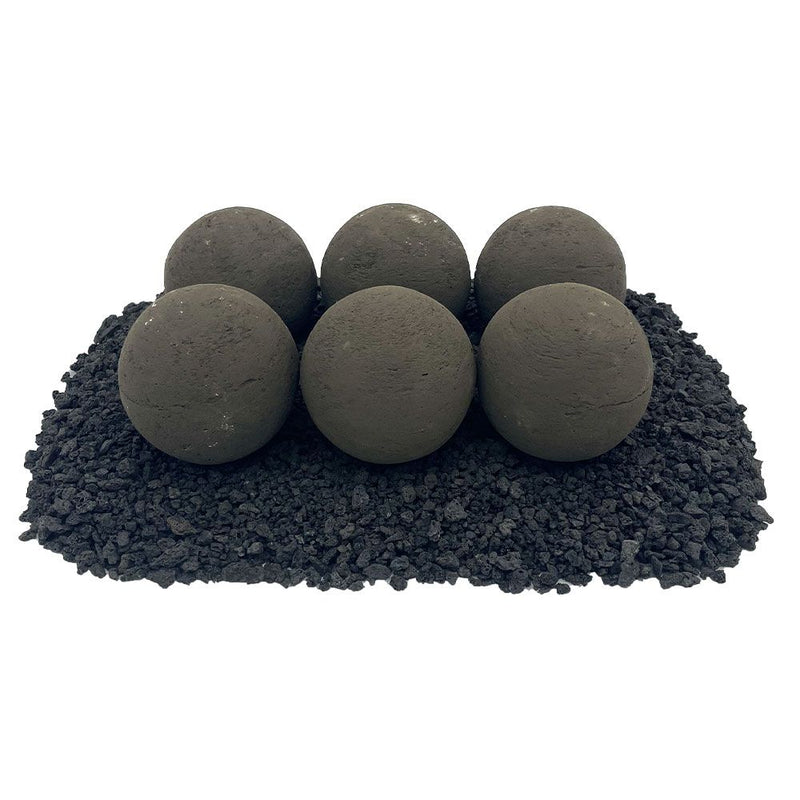 Load image into Gallery viewer, 4&quot; Lite Stone Fire Balls - Set of 6

