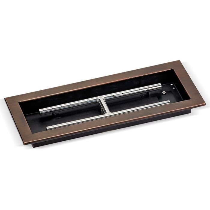 Load image into Gallery viewer, Oil Rubbed Bronze Rectangular Drop-In Fire Pit Pan
