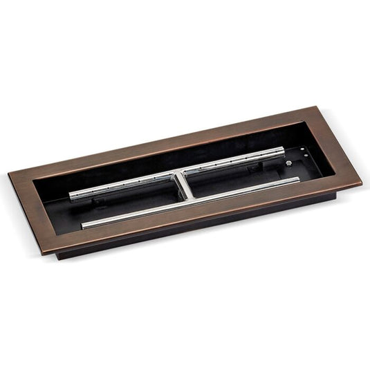 Oil Rubbed Bronze Rectangular Drop-In Fire Pit Pan