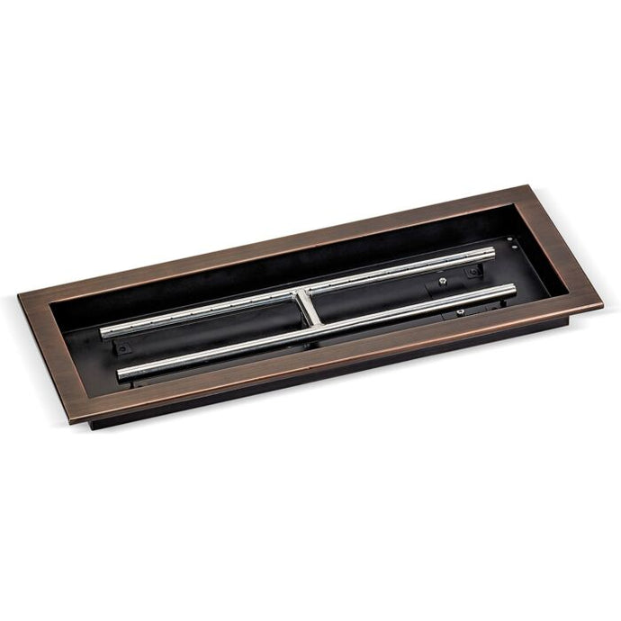 Oil Rubbed Bronze Rectangular Drop-In Fire Pit Pan
