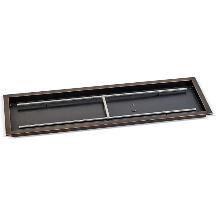 Load image into Gallery viewer, Oil Rubbed Bronze Rectangular Drop-In Fire Pit Pan
