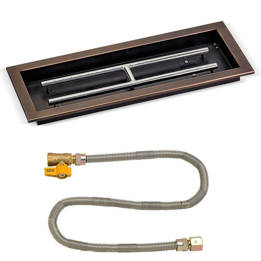 Rectangular Oil Rubbed Bronze Drop-In Pan with Match Light Kit