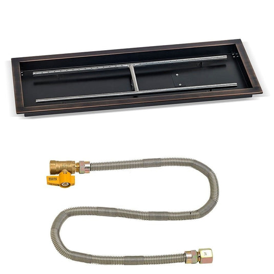 Rectangular Oil Rubbed Bronze Drop-In Pan with Match Light Kit
