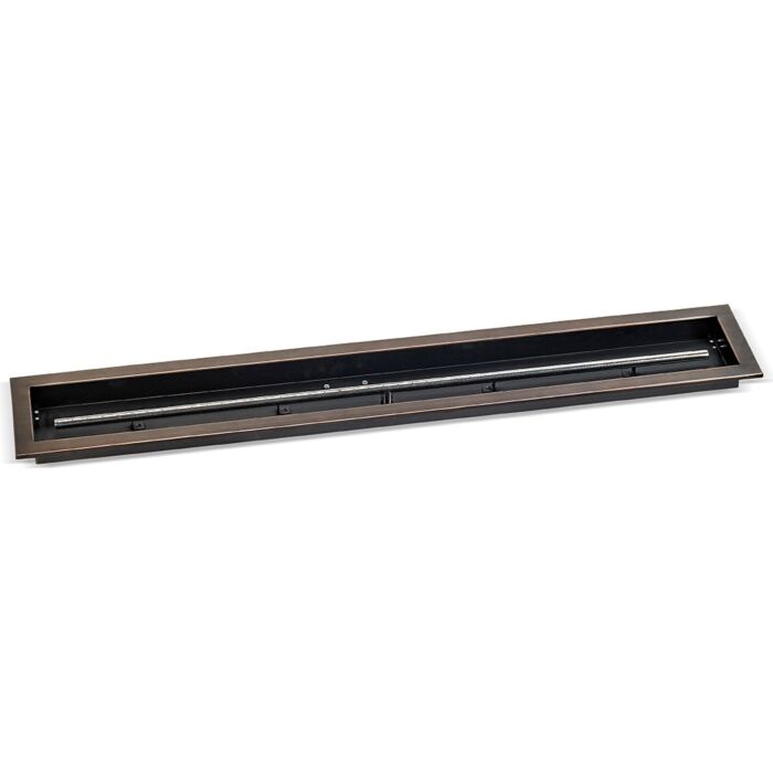 Load image into Gallery viewer, Linear Oil Rubbed Bronze Drop-In Fire Pit Pan

