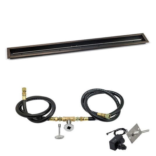 Linear Oil Rubbed Bronze Drop-In Pan with Spark Ignition Kit