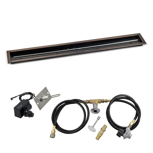 Linear Oil Rubbed Bronze Drop-In Pan with Spark Ignition Kit