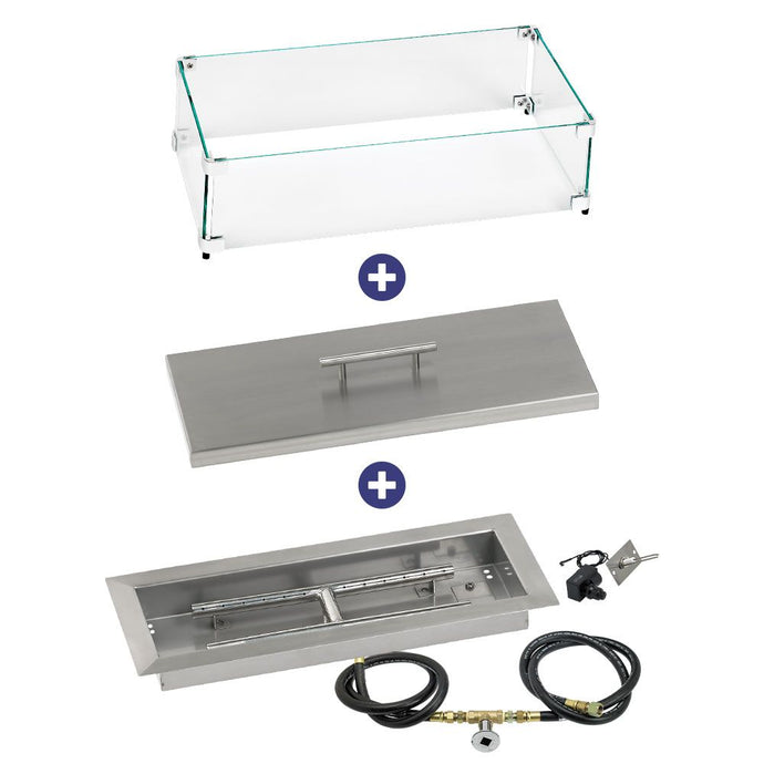 Rectangular Drop-In Pan with Spark Ignition Kit - Bundle