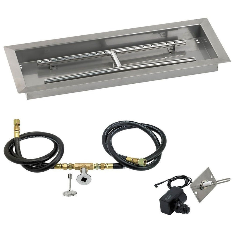 Load image into Gallery viewer, Rectangular Stainless Steel Drop-In Pan with Spark Ignition Kit
