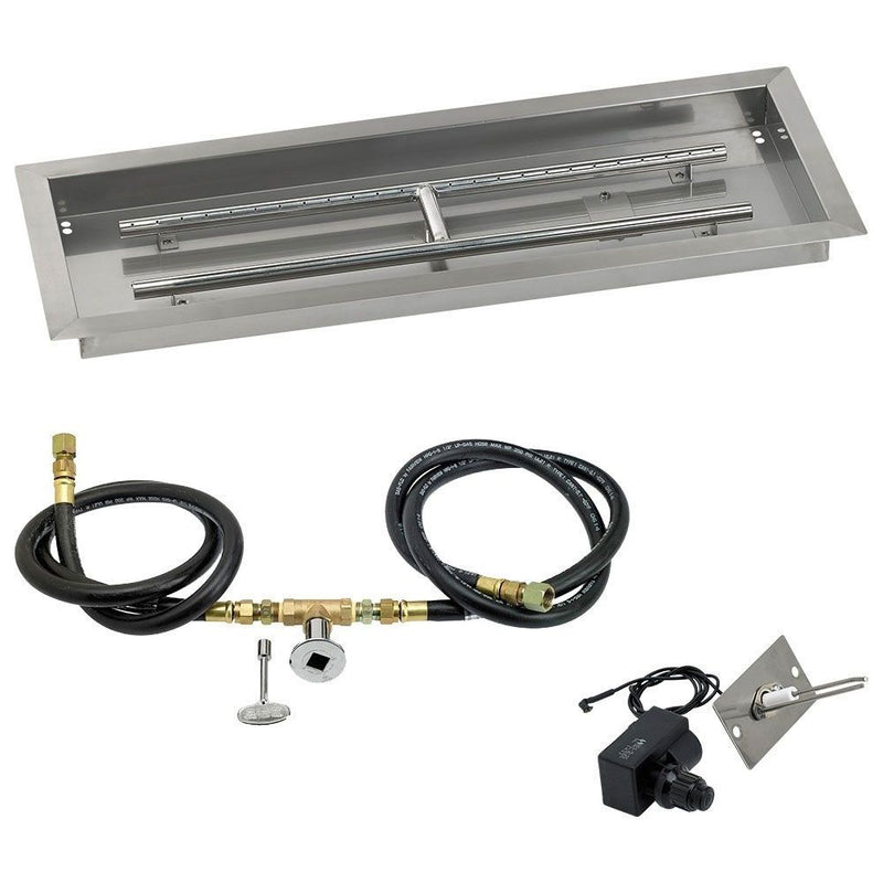 Load image into Gallery viewer, Rectangular Stainless Steel Drop-In Pan with Spark Ignition Kit
