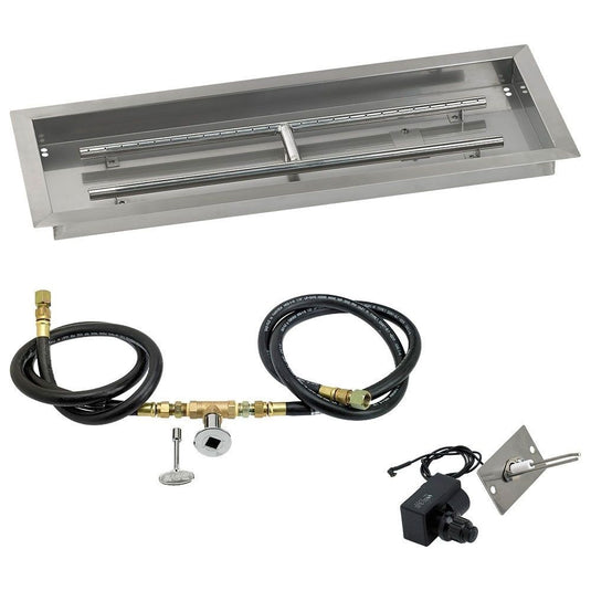 Rectangular Stainless Steel Drop-In Pan with Spark Ignition Kit