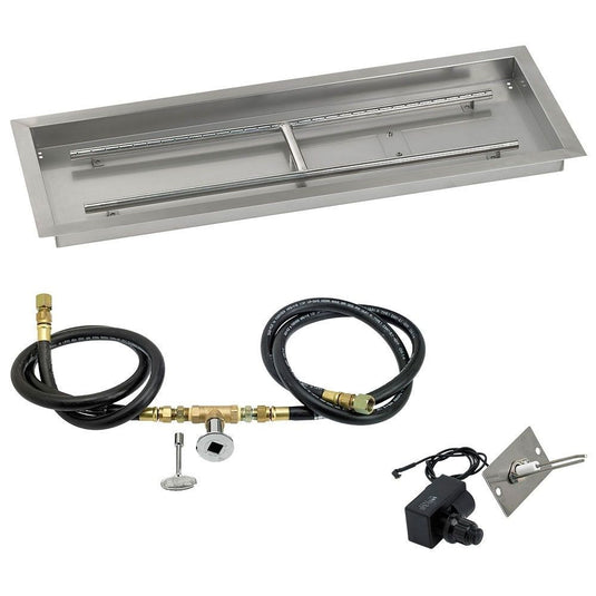 Rectangular Stainless Steel Drop-In Pan with Spark Ignition Kit