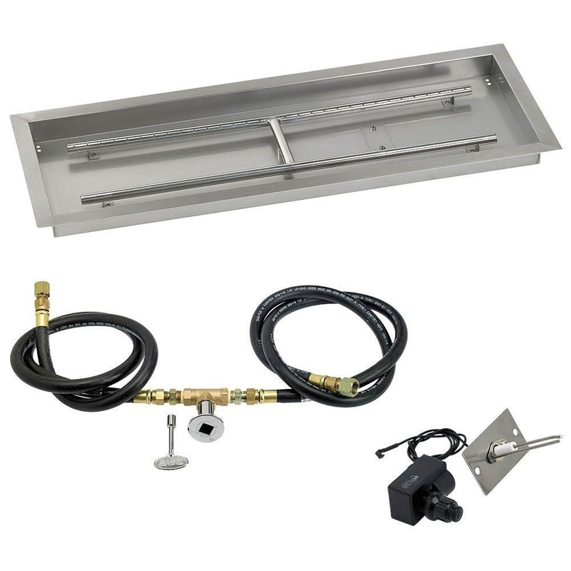 Load image into Gallery viewer, Rectangular Stainless Steel Drop-In Pan with Spark Ignition Kit
