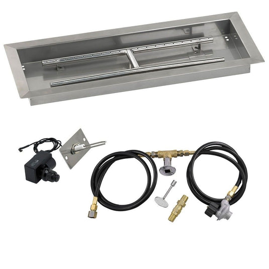 Rectangular Stainless Steel Drop-In Pan with Spark Ignition Kit