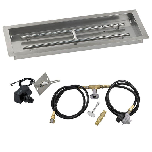 Rectangular Stainless Steel Drop-In Pan with Spark Ignition Kit