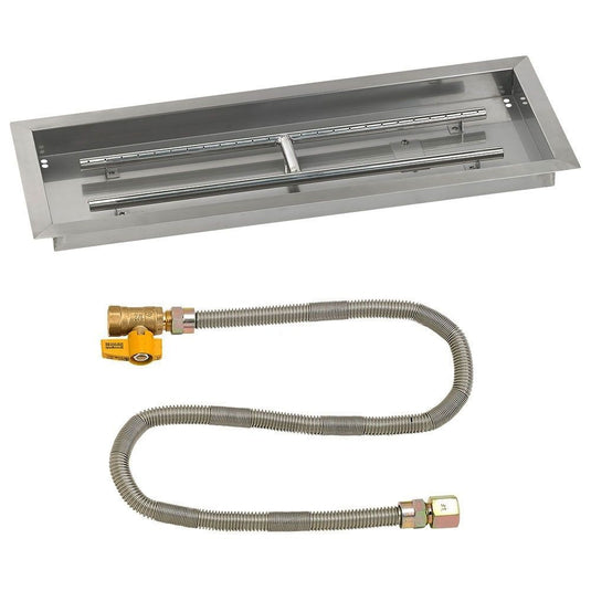 Rectangular Stainless Steel Drop-In Pan with Match Light Kit