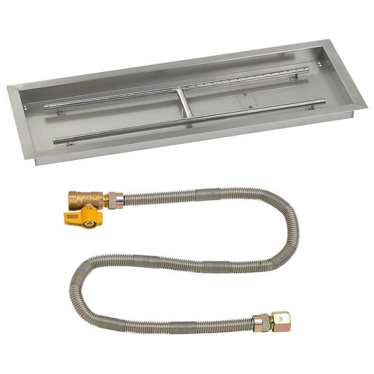 Rectangular Stainless Steel Drop-In Pan with Match Light Kit