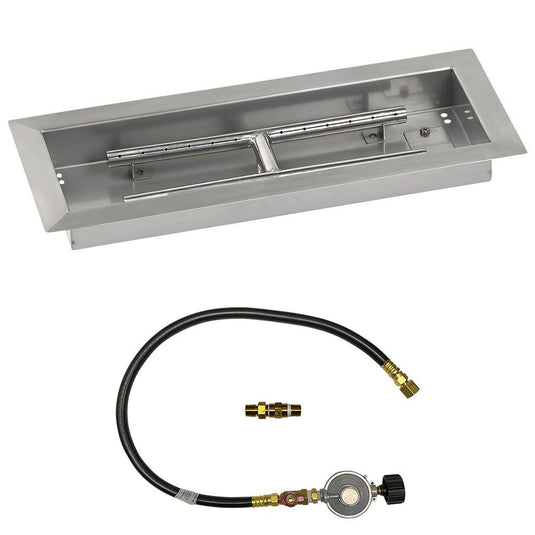 Rectangular Stainless Steel Drop-In Pan with Match Light Kit