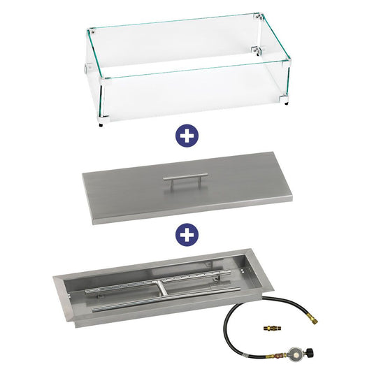 Rectangular Drop-In Pan with Match Light Kit - Bundle
