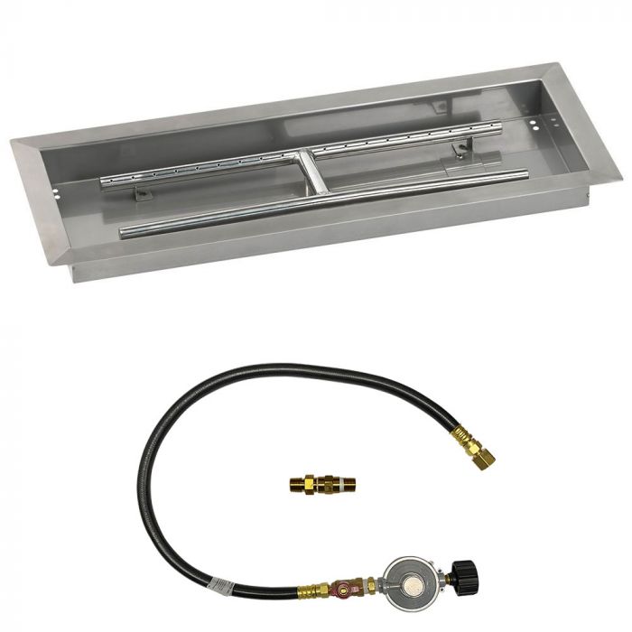 Load image into Gallery viewer, Rectangular Stainless Steel Drop-In Pan with Match Light Kit

