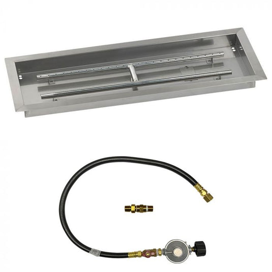 Rectangular Stainless Steel Drop-In Pan with Match Light Kit