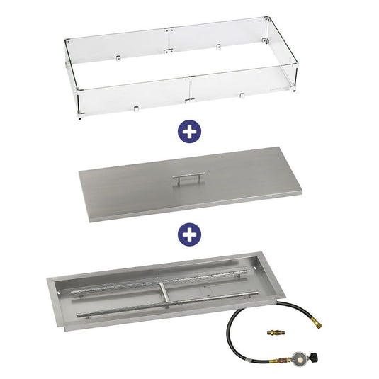 Rectangular Drop-In Pan with Match Light Kit - Bundle