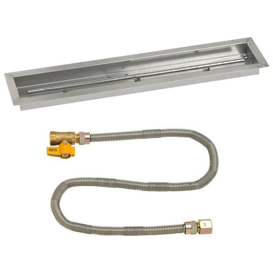 Linear Stainless Steel Drop-In Pan with Match Light Kit