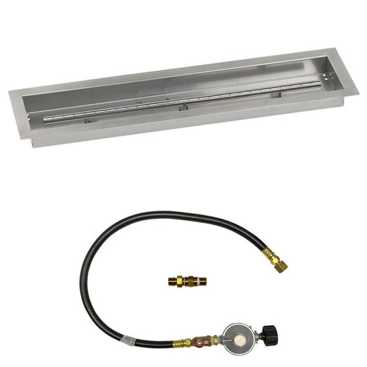 Linear Stainless Steel Drop-In Pan with Match Light Kit