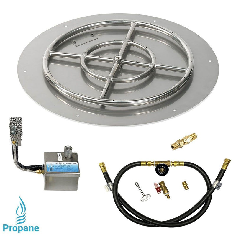 Load image into Gallery viewer, Round Stainless Steel Flat Pan with Match Light Kit
