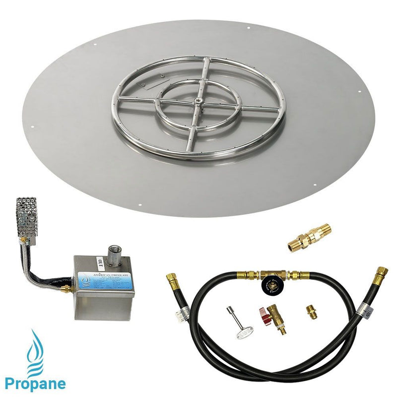 Load image into Gallery viewer, Round Stainless Steel Flat Pan with Match Light Kit
