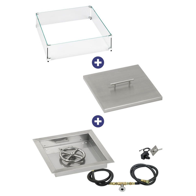 Load image into Gallery viewer, Square Drop-In Pan with Spark Ignition Kit - Bundle
