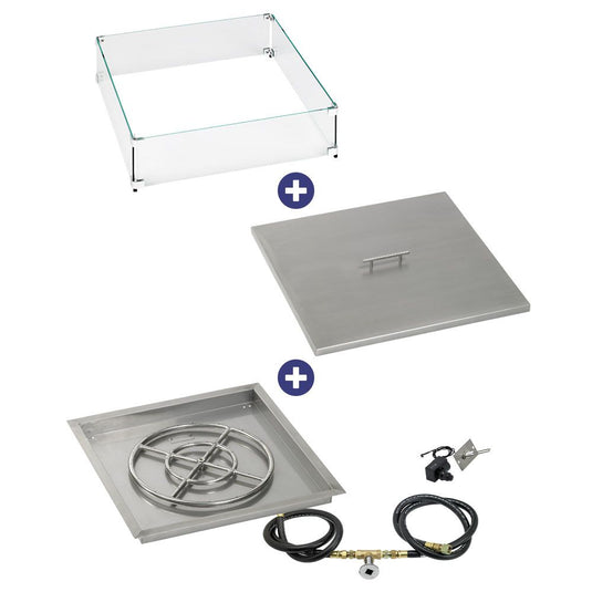 Square Drop-In Pan with Spark Ignition Kit - Bundle