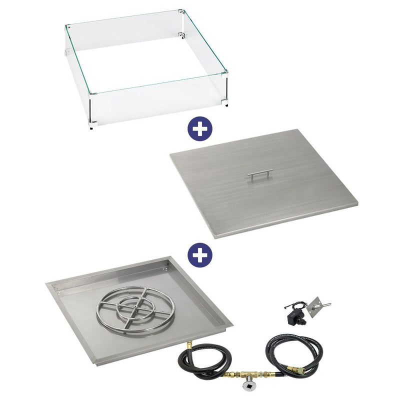 Load image into Gallery viewer, Square Drop-In Pan with Spark Ignition Kit - Bundle
