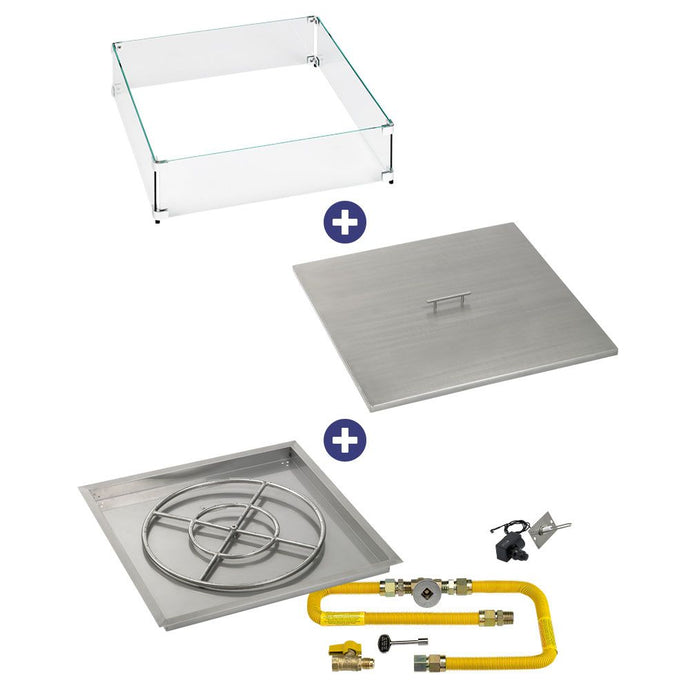 Square Drop-In Pan with Spark Ignition Kit - Bundle