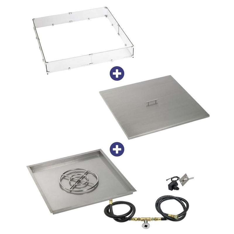 Load image into Gallery viewer, Square Drop-In Pan with Spark Ignition Kit - Bundle
