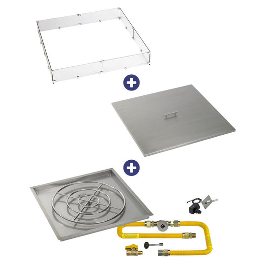 Square Drop-In Pan with Spark Ignition Kit - Bundle