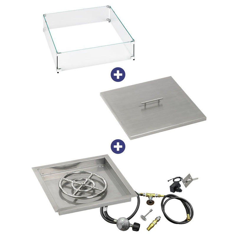 Load image into Gallery viewer, Square Drop-In Pan with Spark Ignition Kit - Bundle
